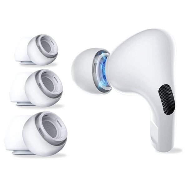 6 броя силиконови тапи за Apple AirPods Pro, AirPods Pro 2 - Tech-Protect AirPods Pro Silicone Eartips (бял)