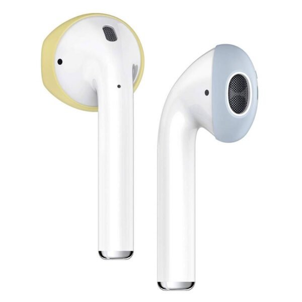 Антибактериални силиконови калъфчета за Apple Airpods и Apple Airpods 2 (бял) (4 броя) - Elago Airpods Secure Fit (жълт)