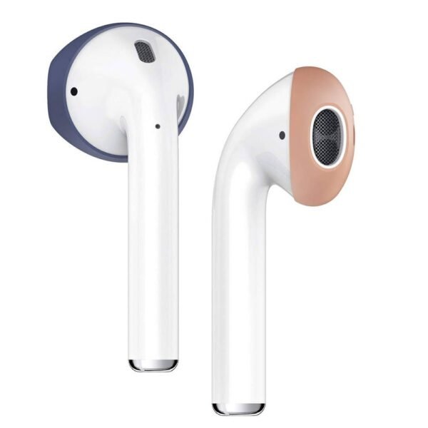 Антибактериални силиконови калъфчета за Apple Airpods и Apple Airpods 2 (бял) (4 броя) - Elago Airpods Secure Fit (тъмносин)