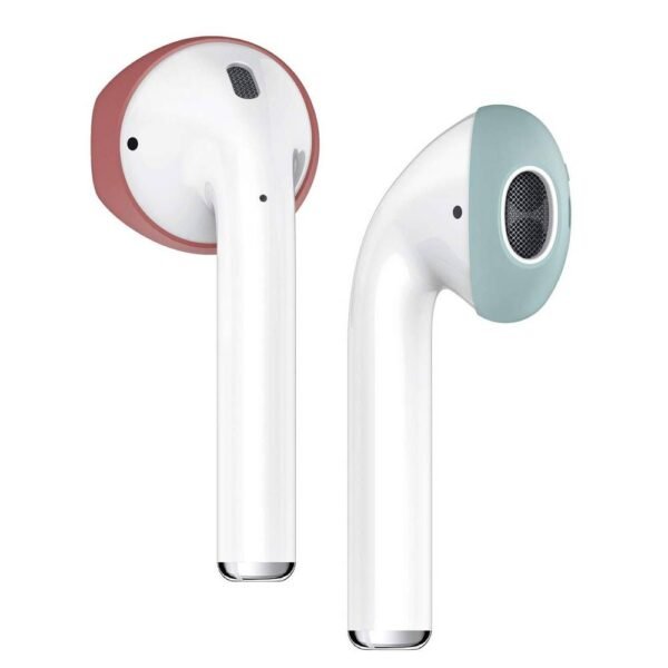 Антибактериални силиконови калъфчета за Apple Airpods и Apple Airpods 2 (бял) (4 броя) - Elago Airpods Secure Fit (червен)