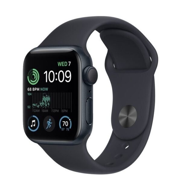 Apple Watch SE2 GPS, 44mm Midnight Aluminium Case with Midnight Sport Band- умен часовник от Apple