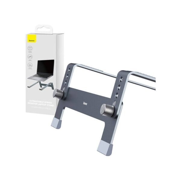 Ерногномична алуминиева поставка за MacBook и лаптопи до 17.4 инча - Baseus Ultrastable Series Laptop Alluminum Stand (B10053100811-00) (тъмносив)