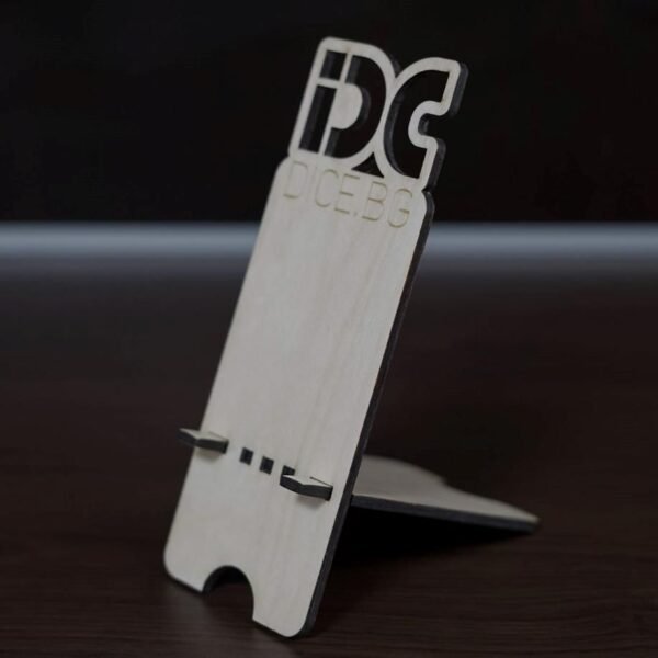 Качествена дървена поставка за бюро за смартфони - Dice Basic Wood Stand