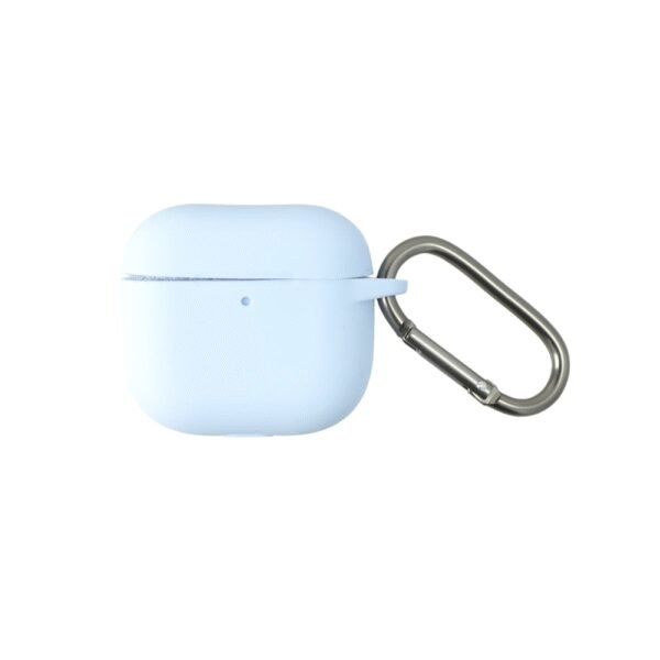Комплект калъфи с карабинер и ключодържател за Apple AirPods 4, AirPods 3 - 4smarts Omega AirPods 4 Case Set (прозрачен, бял и светлосин)