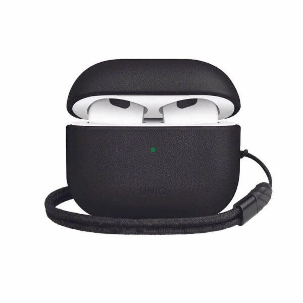 Кожен кейс (естествена кожа) за Apple AirPods 3 - Uniq Terra Genuine Leather Case (черен)