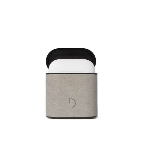 Кожен кейс (естествена кожа) за Apple Airpods и Apple Airpods 2 - Decoded Airpods AirCase Leather Case (сив)