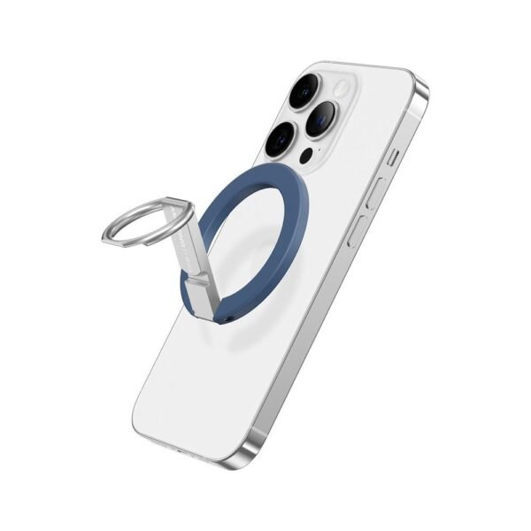 Магнитен пръстен против изпускане, с поставка, съвместим с MagSafe за iPhone и други смартфони - AmazingThing Titan Mag Magnetic Ring Stand (син)