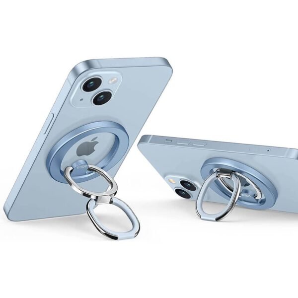 Магнитен пръстен против изпускане, с поставка, съвместим с MagSafe за iPhone и други смартфони - ESR HaloLock Magnetic Ring Stand (син)