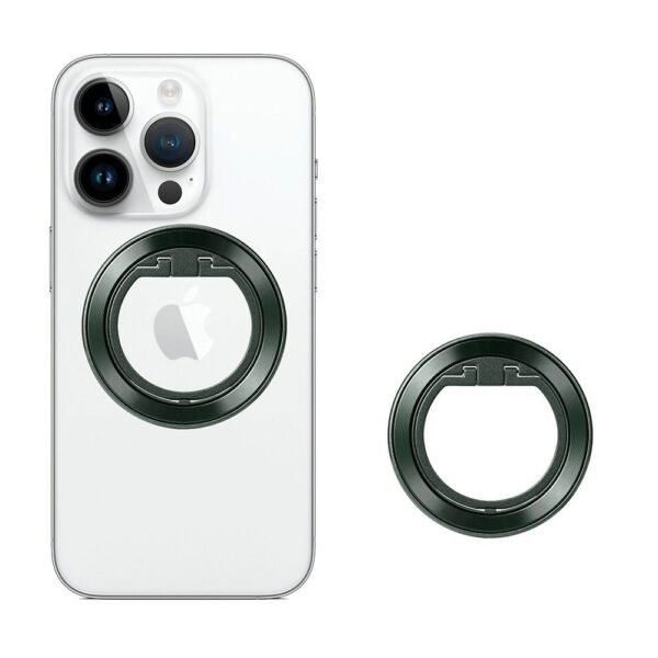 Магнитен пръстен с поставка за прикрепяне към iPhone с MagSafe (зелен) - Techsuit MagSafe Phone Ring Holder