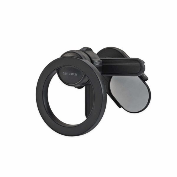 Магнитна поставка за прикрепяне на iPhone с MagSafe за монитори и дисплеи - 4smarts Screen Mount MagSafe Compatible (черен)