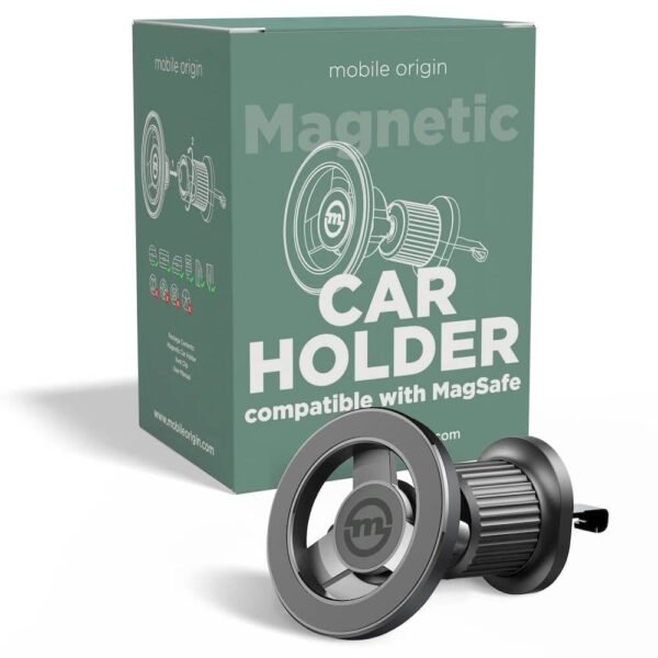 Магнитна поставка за радиатора на кола за iPhone с MagSafe - Mobile Origin Magnetic Vent Car Mount (черен)