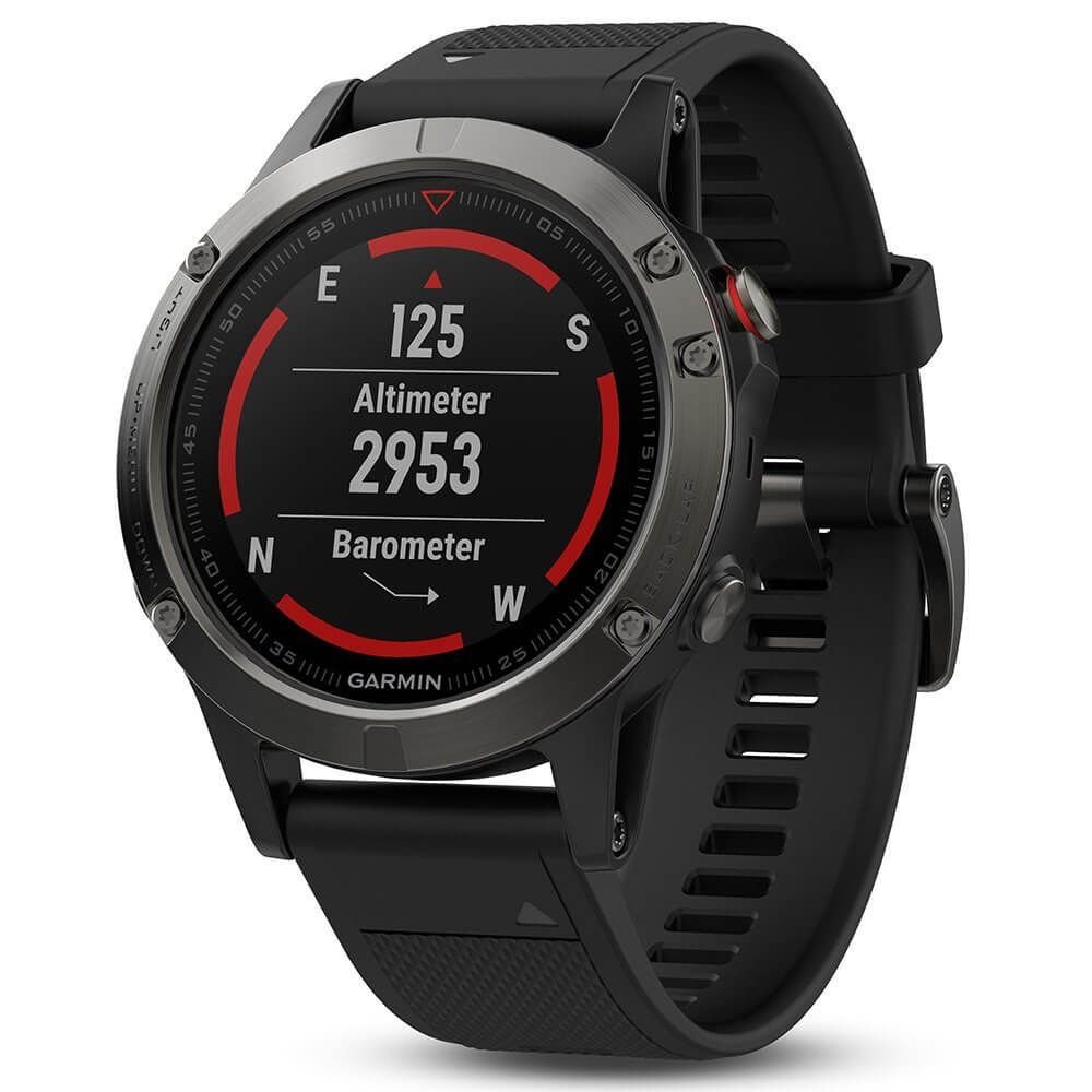 Мултиспорт GPS спортен часовник - Garmin Fenix 5 (сив с черна каишка)