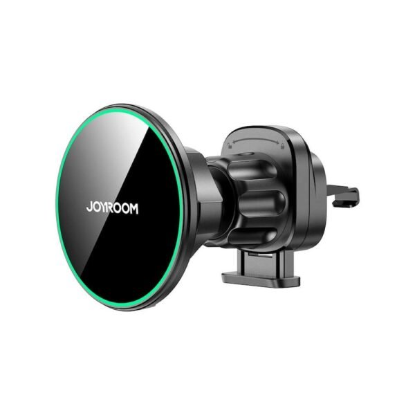 Поставка за радиаторa на кола с безжично зареждане за iPhone с Magsafe - Joyroom Qi2 Magnetic Wireless Vent Car Charge Holder 15W (черен)