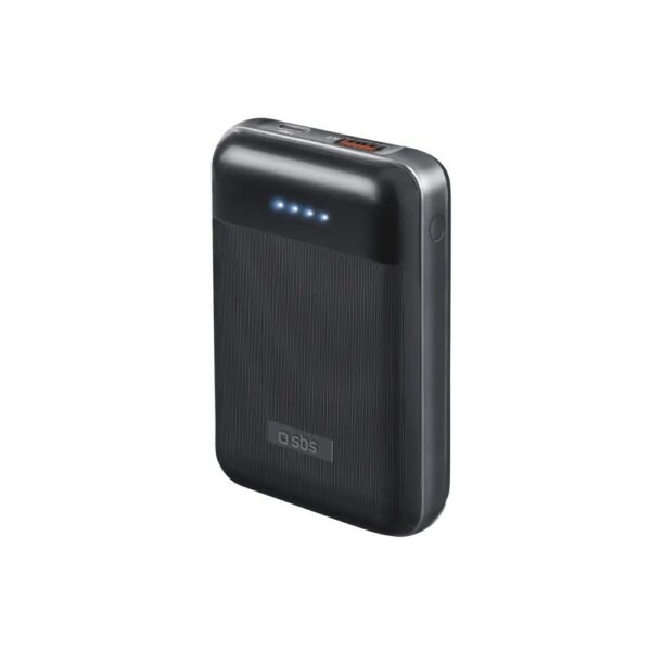 Преносима външна батерия с един USB-C и един USB-A изход - SBS Arks Fast Charging Power Bank 20W 10000 mAh (черен)