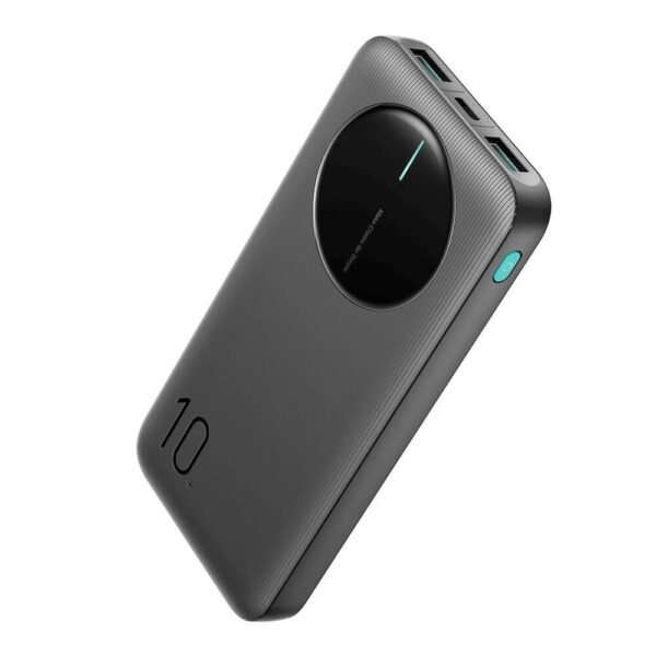 Преносима външна батерия с USB-C порт, и 2xUSB-A изхода - Joyroom LED Power Bank 10000 mAh 12W (черен)