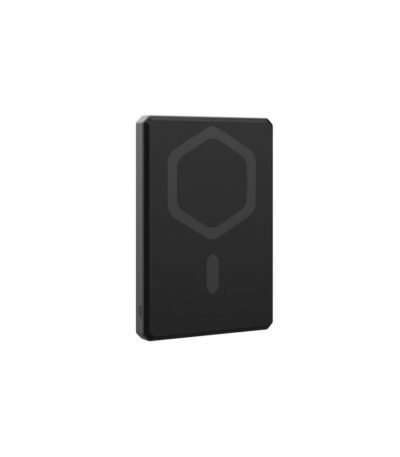 Преносима външна батерия с USB-C порт и безжично зареждане с MagSafe - Urban Armor Gear Ultra Slim Magnetic Wireless Power Bank 5000 mAh (черен)