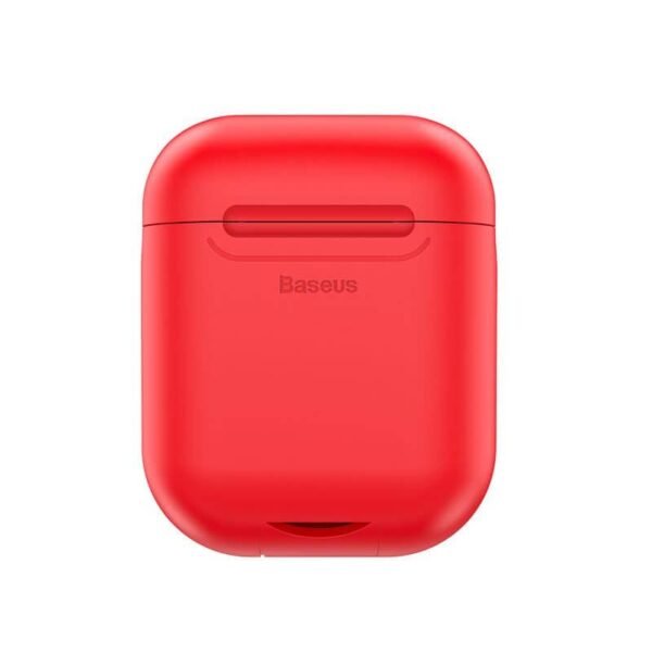 Силиконов калъф с възможност за безжично зареждане за Apple Airpods & Apple Airpods 2 - Baseus Airpods Silicone Wireless Charging Case (червен)