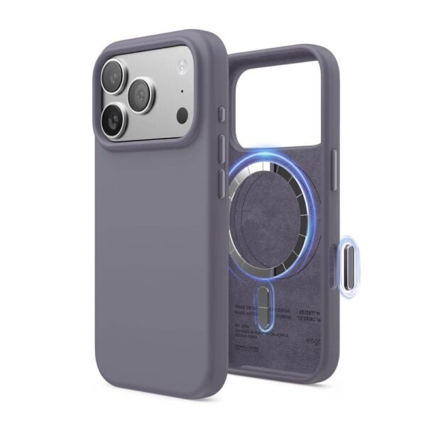 Силиконов (TPU) калъф с MagSafe за iPhone 17 Pro - Elago Magnetic Soft Silicone Case (лилав)