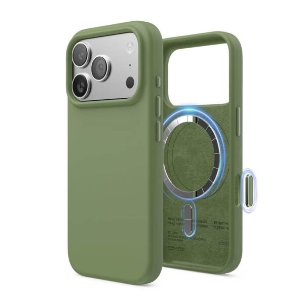 Силиконов (TPU) калъф с MagSafe за iPhone 17 Pro - Elago Magnetic Soft Silicone Case (светлозелен)