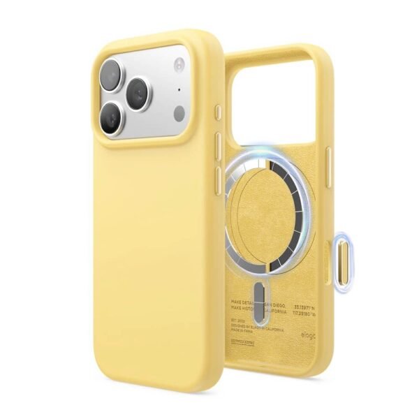 Силиконов (TPU) калъф с MagSafe за iPhone 17 Pro - Elago Magnetic Soft Silicone Case (жълт)