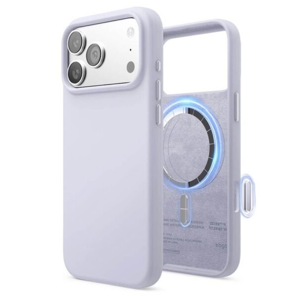 Силиконов (TPU) калъф с MagSafe за iPhone 17 Pro Max - Elago Magnetic Soft Silicone Case (бледолилав)