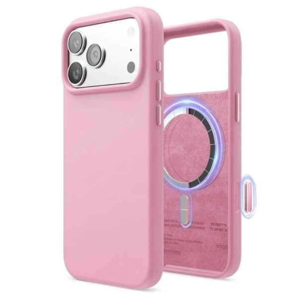 Силиконов (TPU) калъф с MagSafe за iPhone 17 Pro Max - Elago Magnetic Soft Silicone Case (розов)