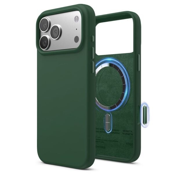 Силиконов (TPU) калъф с MagSafe за iPhone 17 Pro Max - Elago Magnetic Soft Silicone Case (зелен)