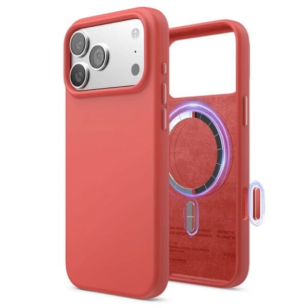 Силиконов (TPU) калъф с MagSafe за iPhone 17 Pro Max - Elago Magnetic Soft Silicone Case (червен)