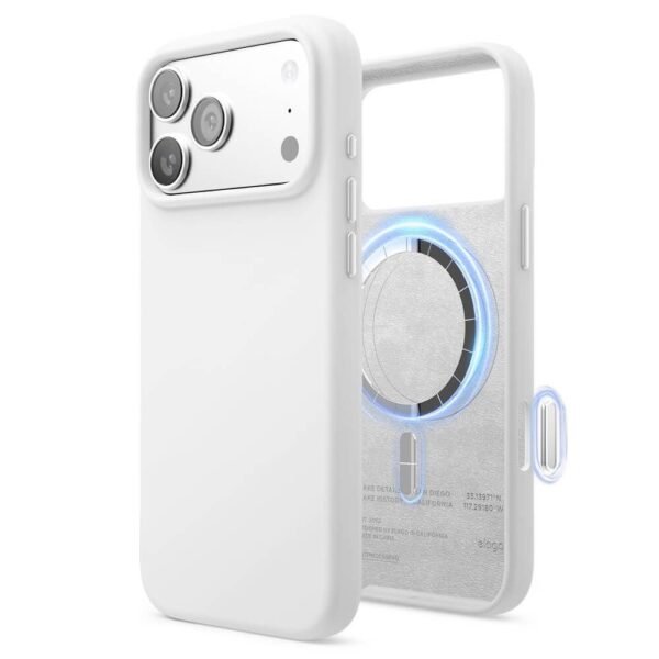 Силиконов (TPU) калъф с MagSafe за iPhone 17 Pro Max - Elago Magnetic Soft Silicone Case (бял)