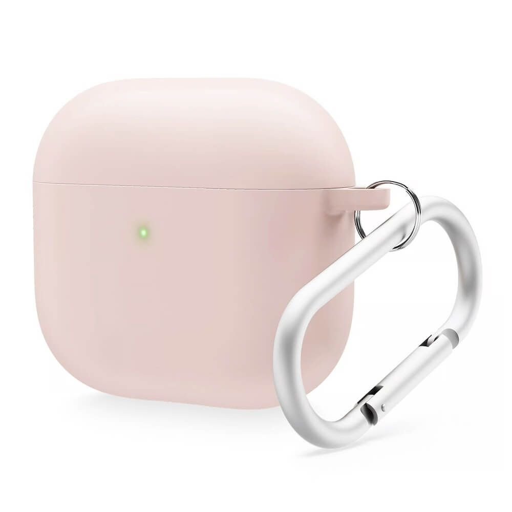 Твърд силиконов кейс с карабинер за Apple AirPods 4 - Elago AirPods 4 Liquid Hybrid Hang Case (розов)