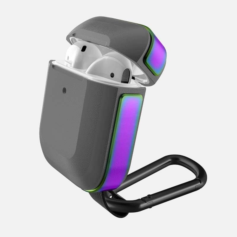 Удароустойчив кейс с карабинер за Apple Airpods - XDoria Defense Trek for AirPods (сив)