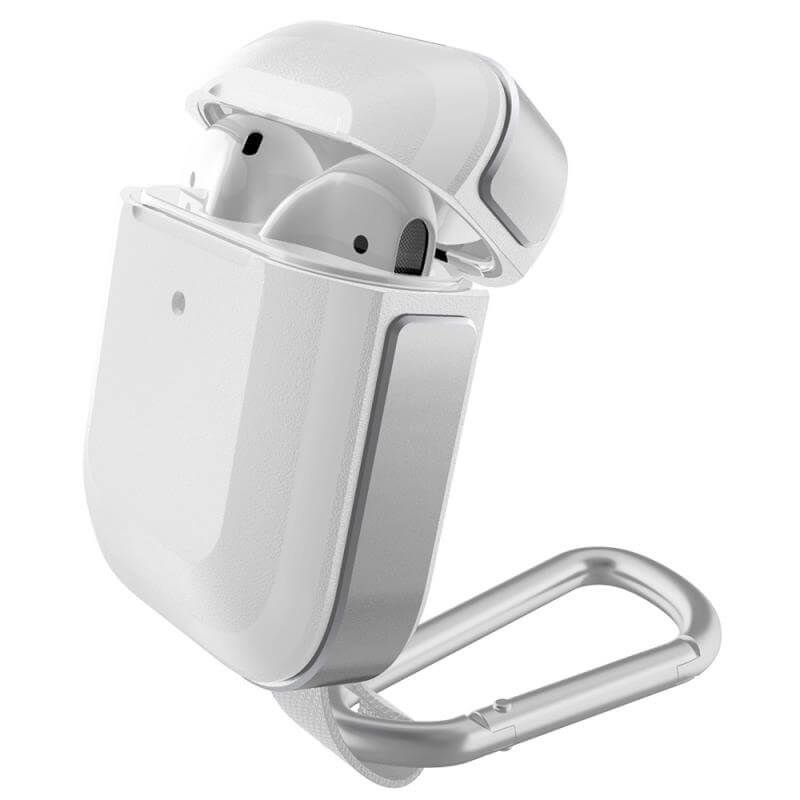 Удароустойчив кейс с карабинер за Apple Airpods - XDoria Defense Trek for AirPods (сребрист)