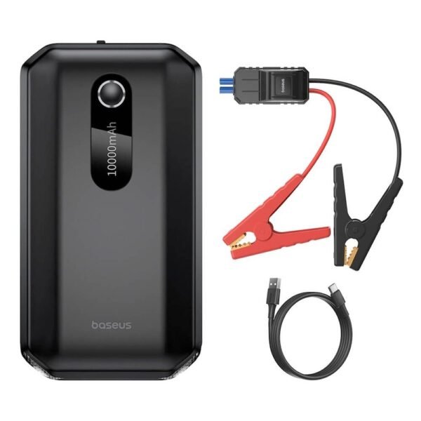 Външна батерия 10000 mAh с фенер и JumpStarter за автомобил - Baseus Super Energy Max Car Jump Starter 10000 mAh (CGNL020101) (черен)