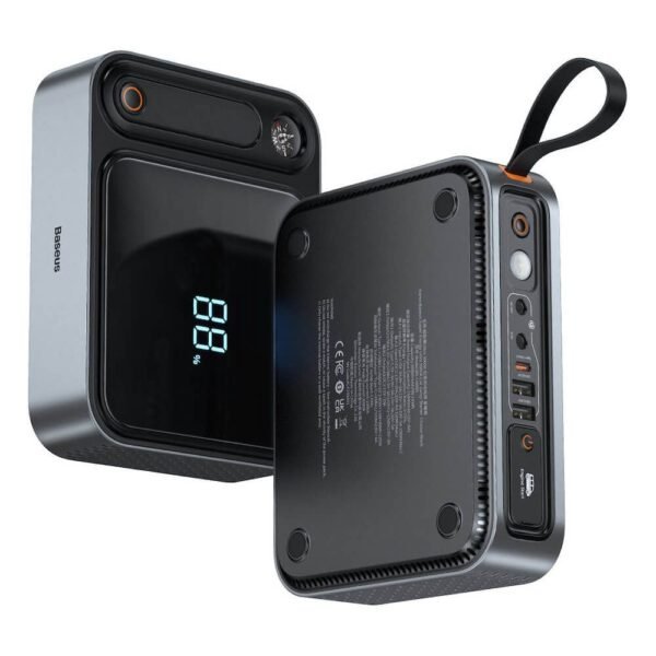 Външна батерия 15840 mAh с фенер и JumpStarter за автомобил - Baseus Super Energy Ultra Car Jump Starter 3000A (C00251400111-00) (черен)