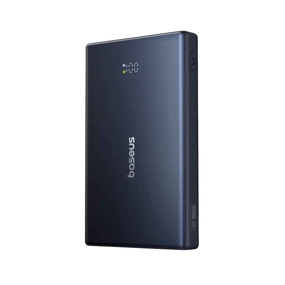 Външна батерия с 1xUSB-A и 2xUSB-C изходи с технология за бързо зареждане - Baseus PicoGo Digital Display Power Bank 20W 10000 mAh (черен)