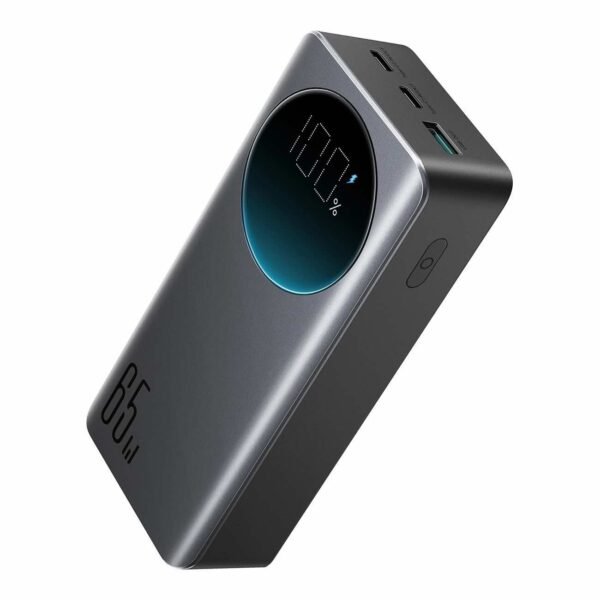 Външна батерия с 2xUSB-C и 1xUSB-A изходи и технология за бързо зареждане - Joyroom Digital Display Power Bank 65W 30000 mAh (черен)