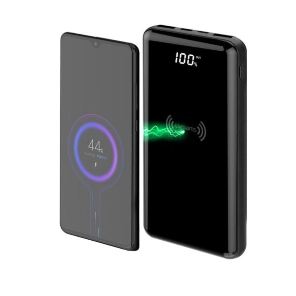 Външна батерия с USB-C изход с възможност за безжично зареждане и технология за бързо зареждане - 4smarts Wireless Powerbank VoltHub Ultimate 2, 10000mAh, Quick Charge, PD 18W...