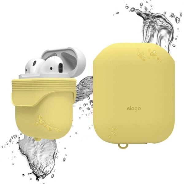 Водоустойчив силиконов калъф за Apple Airpods - Elago Airpods Waterproof Case (жълт)