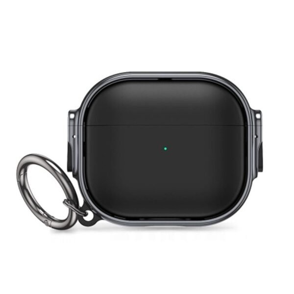 Хибриден удароустойчив кейс с карабинер за Apple Airpods Pro, Airpods Pro 2 - Tech-Protect Rough Lux Hybrid Case (черен)