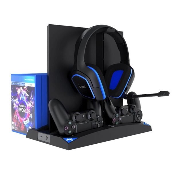 Зарядно и охладителна станция за PlayStation 4, PlayStation 4 Slim, PlayStation 4 Pro - iPega P4009 Charger and Cooling Station for PS4 Series (черен)