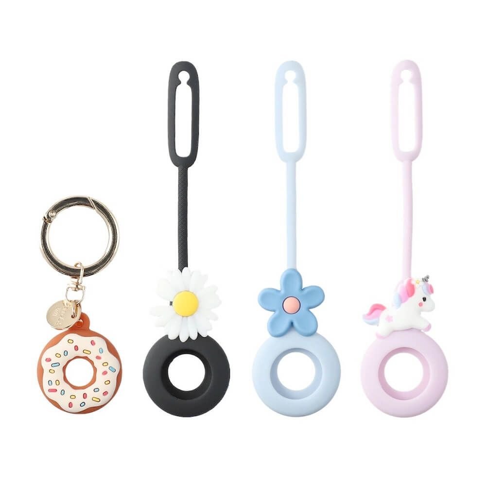 Kомплект от 4 броя силиконови ключодържатели за Apple AirTag - 4smarts Omega Silicone AirTag Case Set 4 Pieces